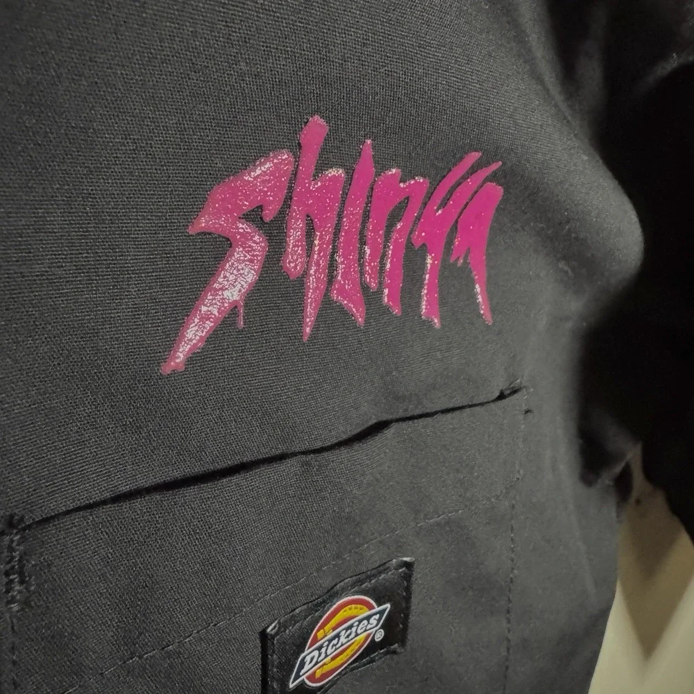 RWB X SHINYA Mechanic Jumpsuit Dickies Short Sleeve Coveralls Black Mens Small